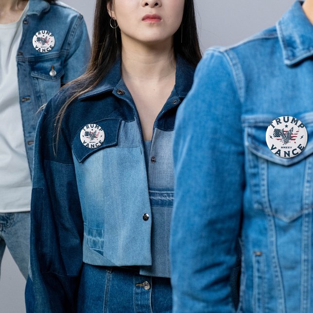 Bóton Redondo 2.54cm Trump Vance 2024 (Criador carregado)