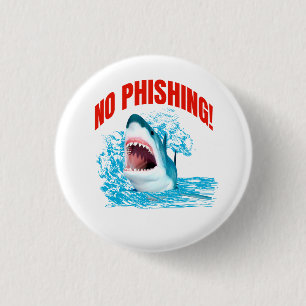 Bóton Redondo 2.54cm Tubarão Sem Phishing Divertido