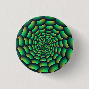 Bóton Redondo 2.54cm Túnel verde da espiral da bola