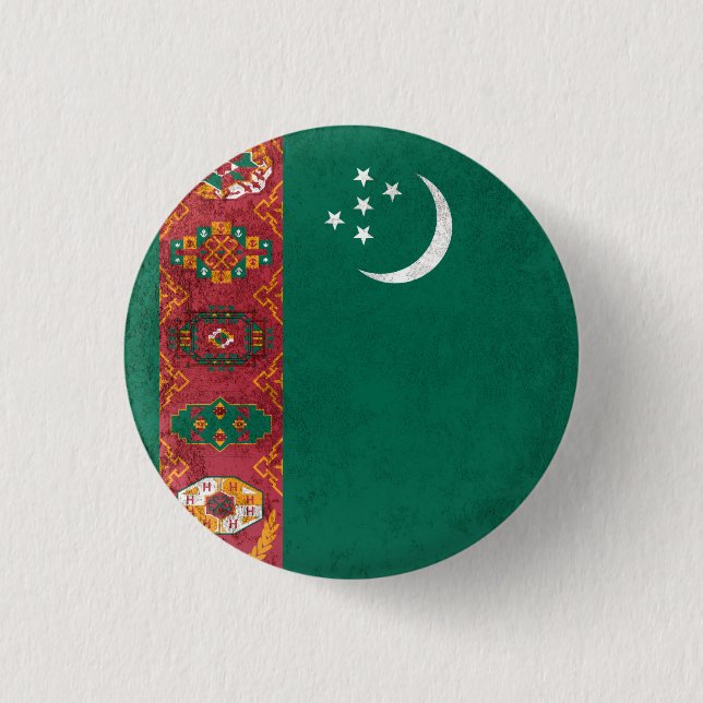 Bóton Redondo 2.54cm Turquemenistão (Frente)