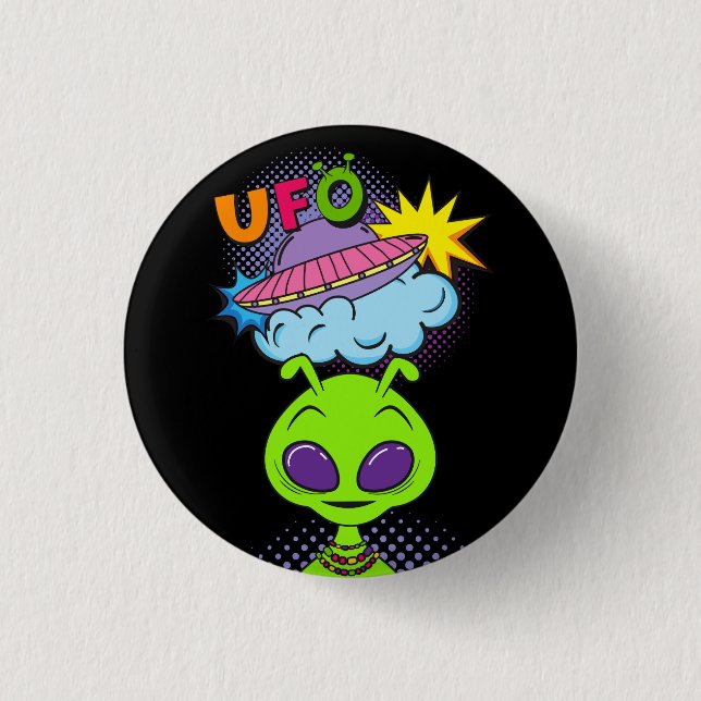 Bóton Redondo 2.54cm ufo (Frente)