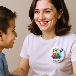 Bóton Redondo 2.54cm Um Adorado Professor Personalizado Obrigado Presen