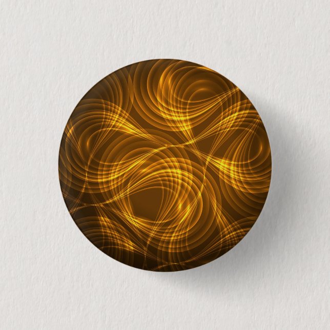 Bóton Redondo 2.54cm Um desenho circular com dourado espiralado (Frente)