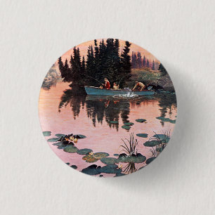 Bóton Redondo 2.54cm Uma captura fina por John Clymer