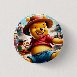 Bóton Redondo 2.54cm Uma Piece Winnie o Pooh 1