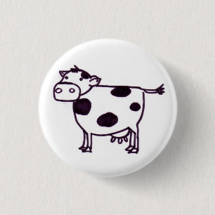 Bóton Redondo 2.54cm Uma vaca