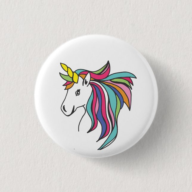 Bóton Redondo 2.54cm Unicorn Flare (Frente)
