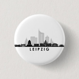 Bóton Redondo 2.54cm Universidade de LEIPZIG Alemanha City Skyline Silh