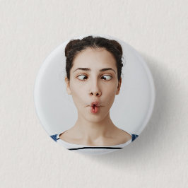 Bóton Redondo 2.54cm Upload Your Funny Face Photo Selfie 