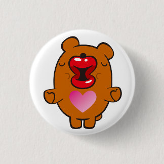 Bóton Redondo 2.54cm ursinho beija