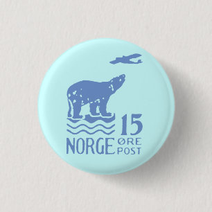 Bóton Redondo 2.54cm Urso 1925 polar norueguês