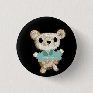 Bóton Redondo 2.54cm Urso de pelúcia adorável brinquedo fofo novo bebê 