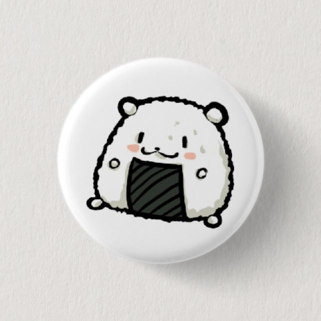 Bóton Redondo 2.54cm urso do sushi (Frente)