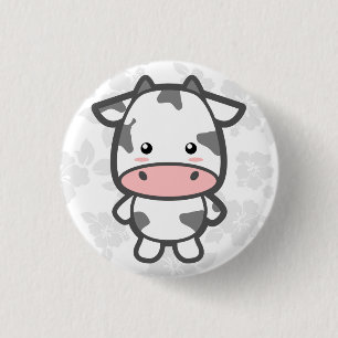 Bóton Redondo 2.54cm Vaca bonito