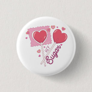 Bóton Redondo 2.54cm Valentine Ei Açúcar