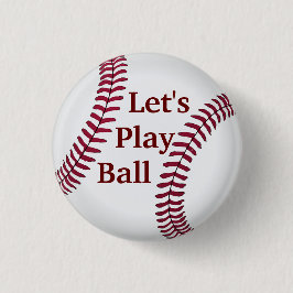 Bóton Redondo 2.54cm Vamos Jogar Beisebol