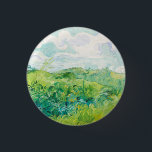 Bóton Redondo 2.54cm Van Gogh. Campos de Trigo Verde Auvers. Impression<br><div class="desc">Botão "Campos de Trigo Verde,  Auvers" de Van Gogh.</div>