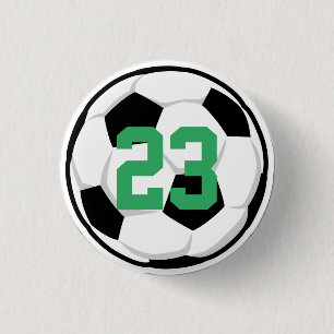 Bóton Redondo 2.54cm Ventilador da Equipe de Números do Jogador de Fute