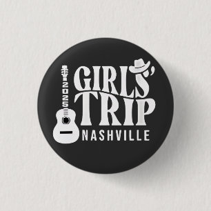 Bóton Redondo 2.54cm Viagem de Meninas a Nashville 2025 Férias de Verão