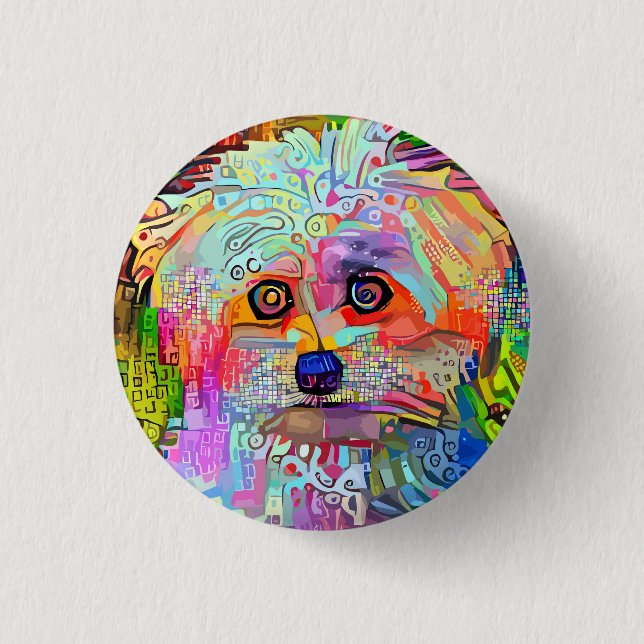 Bóton Redondo 2.54cm Vibes em Paw-sitive (Frente)