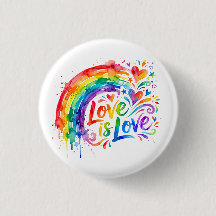 Vibrante Salpico de Aquarela em Arco-Íris "O Amor