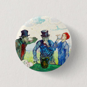 Bóton Redondo 2.54cm Vincent Van Gogh, Os Bebedores De Belas Artes