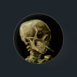 Bóton Redondo 2.54cm Vincent Van Gogh Skeleton com um cigarro em chamas<br><div class="desc">Vincent Van Gogh Skeleton com cigarro queimado Botão de arte</div>