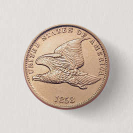 Bóton Redondo 2.54cm Vintage Flying Eagle Penny