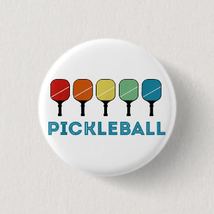 Bóton Redondo 2.54cm Vintage Retro Pickleball Funny