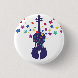 Bóton Redondo 2.54cm Violino pouco botão da estrela