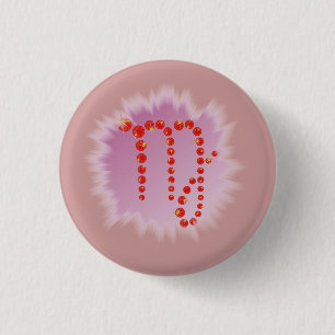 Bóton Redondo 2.54cm Virgem 23. agosto até 23. setembro Button