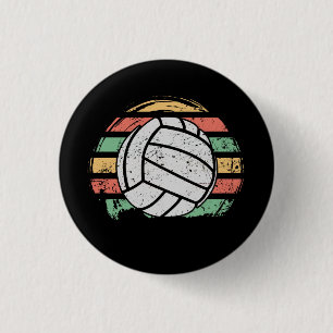 Bóton Redondo 2.54cm Voleibol de Retro Vintage