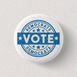 Bóton Redondo 2.54cm Vote Democrata