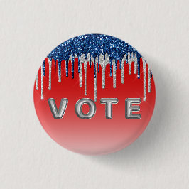 Bóton Redondo 2.54cm Voto Americano Brilhante Drip