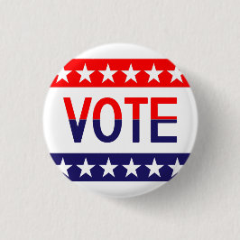 Bóton Redondo 2.54cm Voto de Bandeira Americana Patriótica