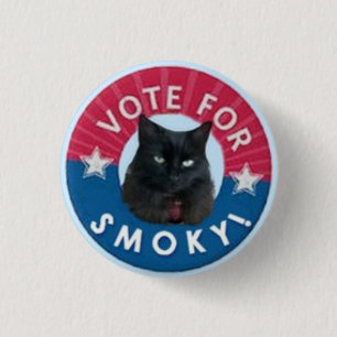 Bóton Redondo 2.54cm VOTO para o ENFUMAÇADO! REGRA dos gatos pretos!