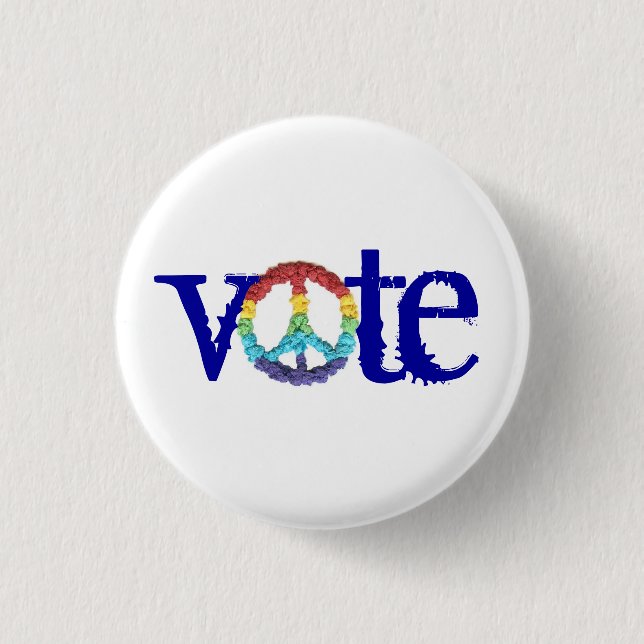 Bóton Redondo 2.54cm Voto sinal de paz (Frente)