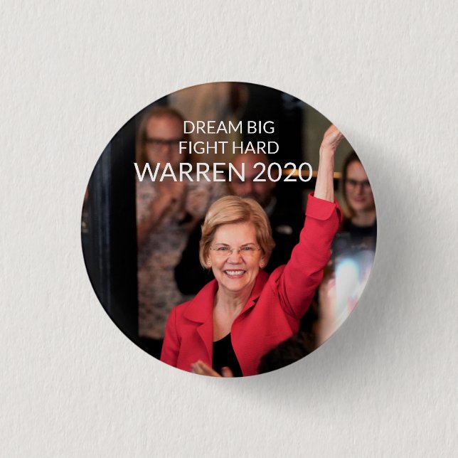 Bóton Redondo 2.54cm Warren 2020 - DURO DE LUTA GRANDE SONHO (Frente)