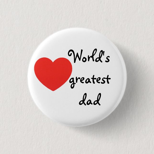 Bóton Redondo 2.54cm World's greatest dad (Frente)