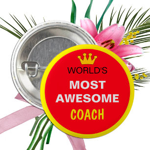 Bóton Redondo 2.54cm Worlds Most Awesome - COACH (best one)