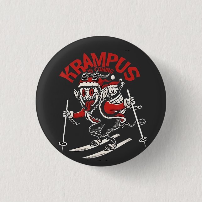 Bóton Redondo 2.54cm Xmas Gruss Vom Krampus (Frente)