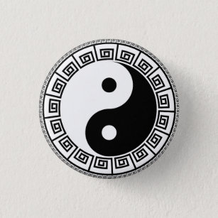 Bóton Redondo 2.54cm Yin Yang pequeno, 1 botão redondo da polegada do ¼
