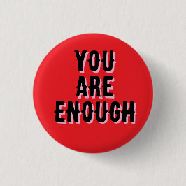 Bóton Redondo 2.54cm you are enough red, mental health 