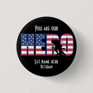 Bóton Redondo 2.54cm You Are Our Hero Button