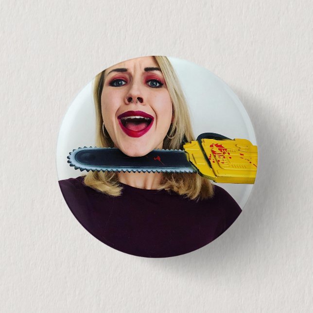 Bóton Redondo 2.54cm Zobo com uma espingarda - crachá da serra de (Frente)