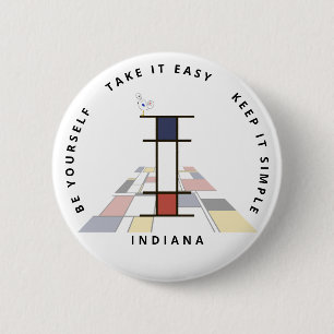 Bóton Redondo 5.08cm С ativando o neoplasticismo Monograma de Arte. Let