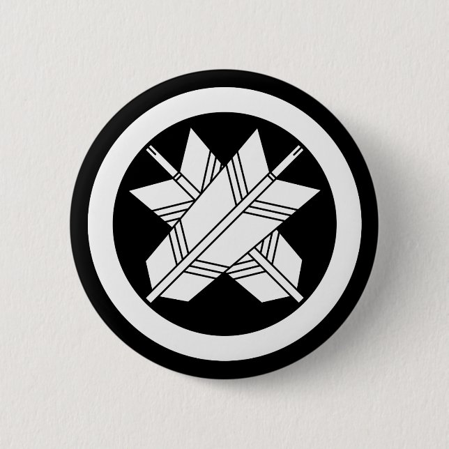 BÓTON REDONDO 5.08CM 丸 に 違 い 矢 (Frente)