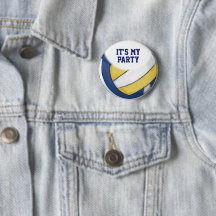 02do12 Botão Personalizado do Partido de Voleibol