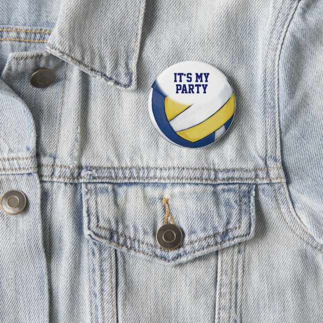 Bóton Redondo 5.08cm 02do12 Botão Personalizado do Partido de Voleibol (In Situ)