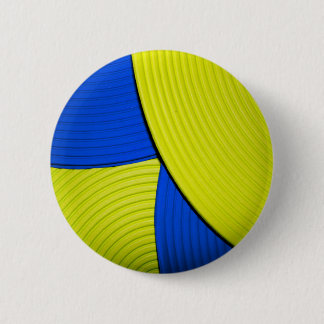 Bóton Redondo 5.08cm 03 botão abstrato amarelo & do azul da flor